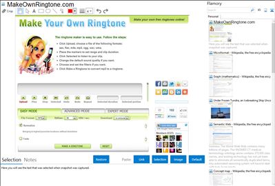 MakeOwnRingtone.com - Flamory bookmarks and screenshots