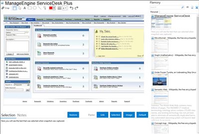 ManageEngine ServiceDesk Plus - Flamory bookmarks and screenshots