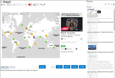 Mapstr - Flamory bookmarks and screenshots