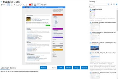 MaxSite CMS - Flamory bookmarks and screenshots