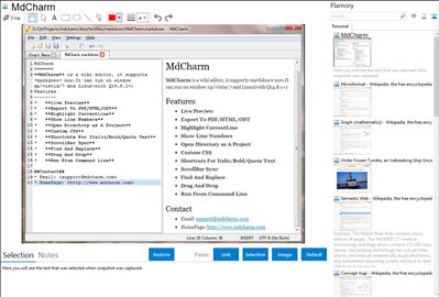 MdCharm - Flamory bookmarks and screenshots