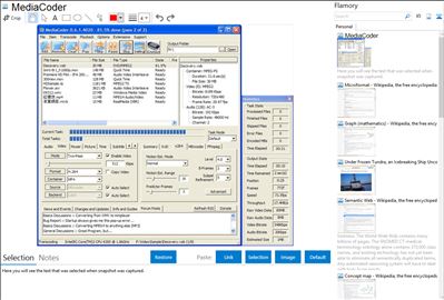 MediaCoder - Flamory bookmarks and screenshots
