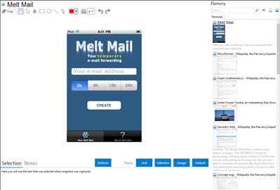 Melt Mail - Flamory bookmarks and screenshots