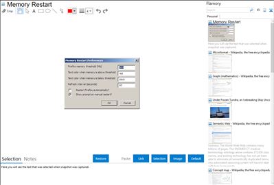 Memory Restart - Flamory bookmarks and screenshots