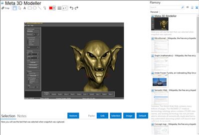 Meta 3D Modeller - Flamory bookmarks and screenshots