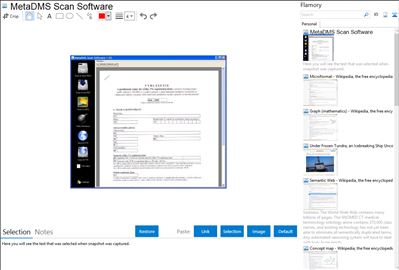 MetaDMS Scan Software - Flamory bookmarks and screenshots