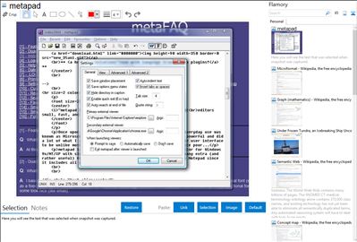 metapad - Flamory bookmarks and screenshots