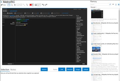 MetroIRC - Flamory bookmarks and screenshots