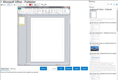Microsoft Office - Publisher - Flamory bookmarks and screenshots