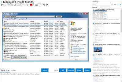 Mirekusoft Install Monitor - Flamory bookmarks and screenshots