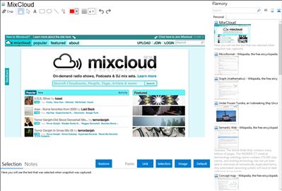 MixCloud - Flamory bookmarks and screenshots