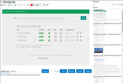 Monitority - Flamory bookmarks and screenshots