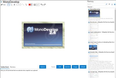 MonoDevelop - Flamory bookmarks and screenshots
