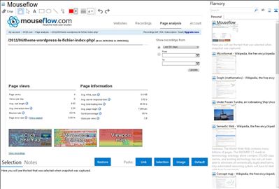 Mouseflow - Flamory bookmarks and screenshots