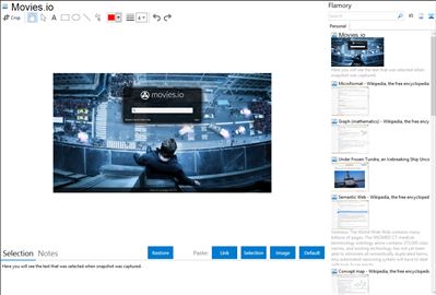 Movies.io - Flamory bookmarks and screenshots