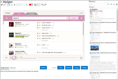 Mp3jam - Flamory bookmarks and screenshots