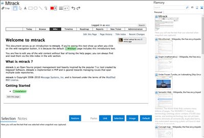 Mtrack - Flamory bookmarks and screenshots