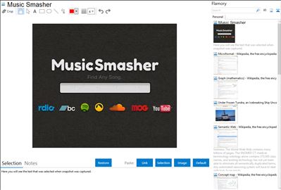 Music Smasher - Flamory bookmarks and screenshots