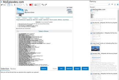 MyEpisodes.com - Flamory bookmarks and screenshots
