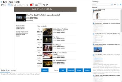 My Pick Flick - Flamory bookmarks and screenshots