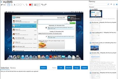 mySMS - Flamory bookmarks and screenshots