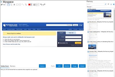 Myspace - Flamory bookmarks and screenshots