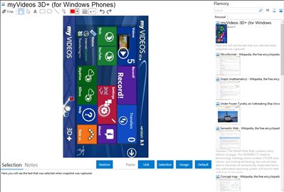 myVideos 3D+ (for Windows Phones) - Flamory bookmarks and screenshots