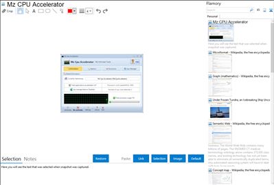 Mz CPU Accelerator - Flamory bookmarks and screenshots