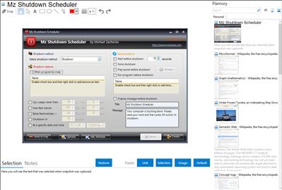 Mz Shutdown Scheduler - Flamory bookmarks and screenshots