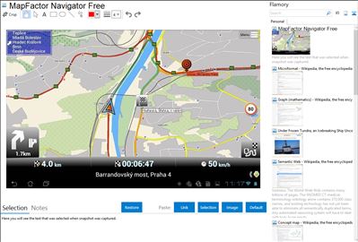 MapFactor Navigator Free - Flamory bookmarks and screenshots