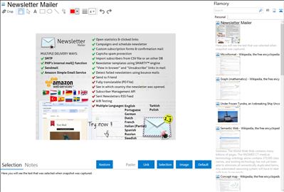 Newsletter Mailer - Flamory bookmarks and screenshots