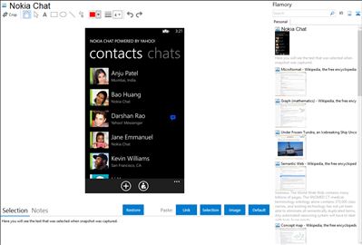 Nokia Chat - Flamory bookmarks and screenshots