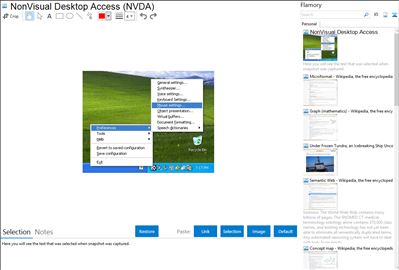 NonVisual Desktop Access (NVDA) - Flamory bookmarks and screenshots