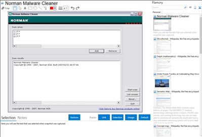 Norman Malware Cleaner - Flamory bookmarks and screenshots