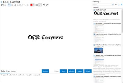 OCR Convert - Flamory bookmarks and screenshots