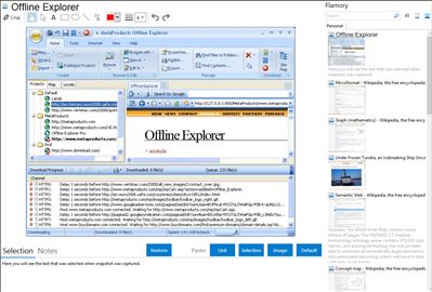 Offline Explorer - Flamory bookmarks and screenshots