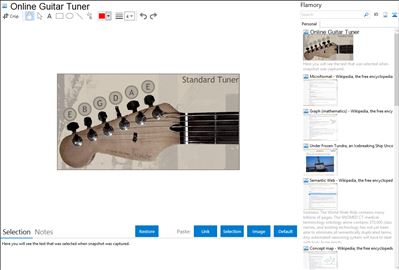 Online Guitar Tuner - Flamory bookmarks and screenshots