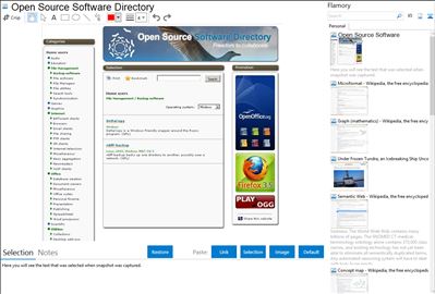 Open Source Software Directory - Flamory bookmarks and screenshots
