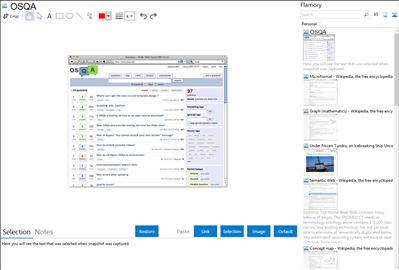 OSQA - Flamory bookmarks and screenshots