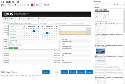 OTUS SIEM - Flamory bookmarks and screenshots