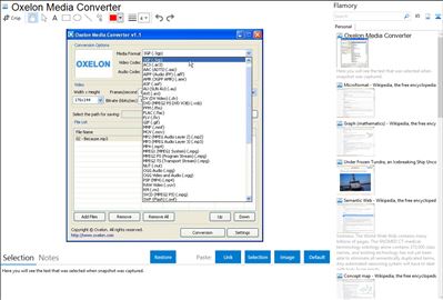 Oxelon Media Converter - Flamory bookmarks and screenshots