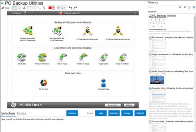 PC Backup Utilities - Flamory bookmarks and screenshots