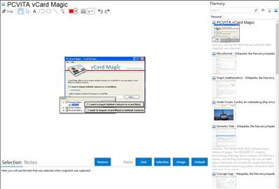 PCVITA vCard Magic - Flamory bookmarks and screenshots