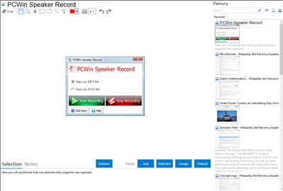 PCWin Speaker Record - Flamory bookmarks and screenshots