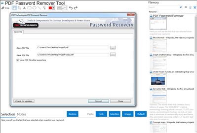 PDF Password Remover Tool - Flamory bookmarks and screenshots
