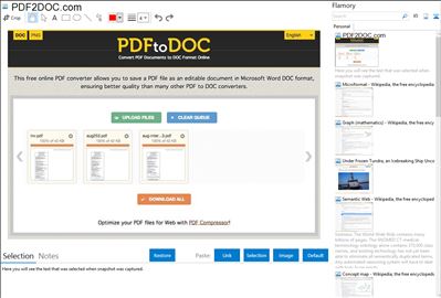 PDF2DOC.com - Flamory bookmarks and screenshots