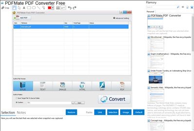 PDFMate PDF Converter Free - Flamory bookmarks and screenshots
