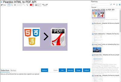 Peardoc HTML to PDF API - Flamory bookmarks and screenshots