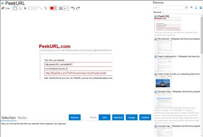 PeekURL - Flamory bookmarks and screenshots