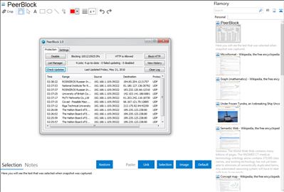 PeerBlock - Flamory bookmarks and screenshots